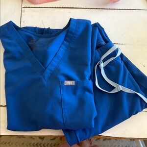 Figs Royal Blue Medical Scrub Set